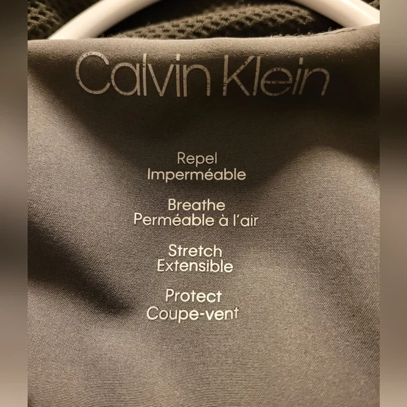Calvin Klein Pea Coat w/ Detachable Fur Hood GREY & Black Accents - Picture 3 of 5